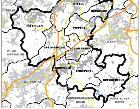 Mit der letzen Gebietsreform 1975 wurde Witten mit 109.000 Einwohnern in den Ennepe- Ruhr-Kreis aufgenommen.