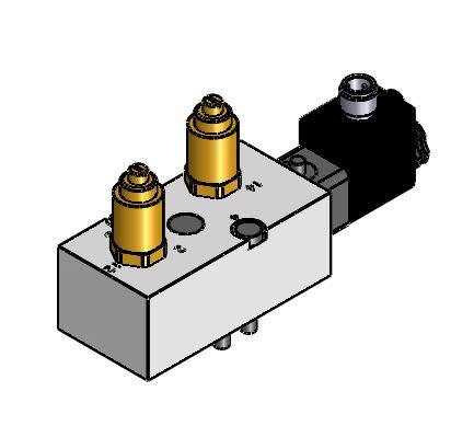 Anschlüsse oben Magnet M12x1 5/2-way pilot valve (NAMUR) to flange connections above solenoid