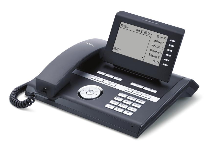 OpenScape Desk Phone 35G Eco SIP HFA Modernes, ergonomisches Design und sehr geringer Platzbedarf. Ideal für Knowledge Worker oder Contact Center.