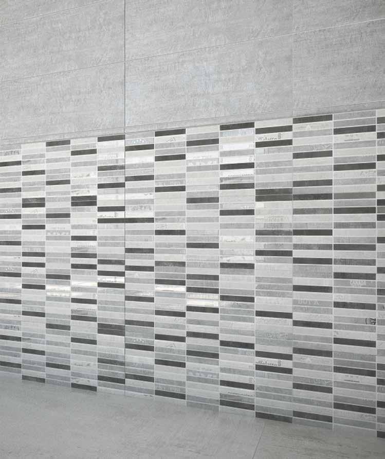 LEVEL wall: GREY 20x50 cm_8 x20 - mosaico LEVEL 20x50 cm_8 x20