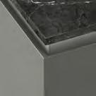 plinth-less surface, elegant with the groove continuing on the side.