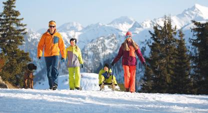 Hochwurzen Rodeln, Nachtskilauf, Winterwandern Skifahrer, Rodler,