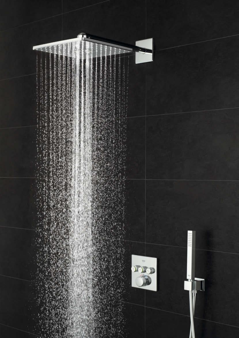 GROHE SMARTCONTROL VIELE VORTEILE FÜR IHR PERSÖNLICHES SPA Platz hätten wir alle gerne mehr besonders in der Dusche, wo es oft eng wird.
