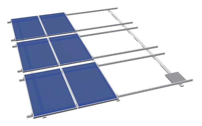 System for foil and bitumen roofs Mounting using Flat Direct without roof penetration Mono-pitch roof Butterfly roof, double-sided Butterfly roof, single-sided