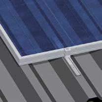System for trapezoidal sheet roofs Mounting using longitudinal sheet metal rails End clamp EH AK II Klick 30-50 A Art. No. 30-400-008 Mounting rail ST-AK 1/12 complete l=180 Art. No. 30-500-038 Mid-clamp MH AK II Klick 30-50 A Art.