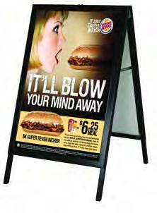 Mobile A-Board for any event. Thanks to the unique folding design very handy and easy to set up.