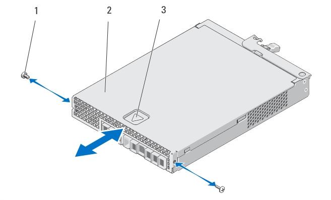 Öffnen des RAID-Controller-Moduls VORSICHT: Viele Reparaturen am Computer dürfen nur von einem zertifizierten Servicetechniker ausgeführt werden.
