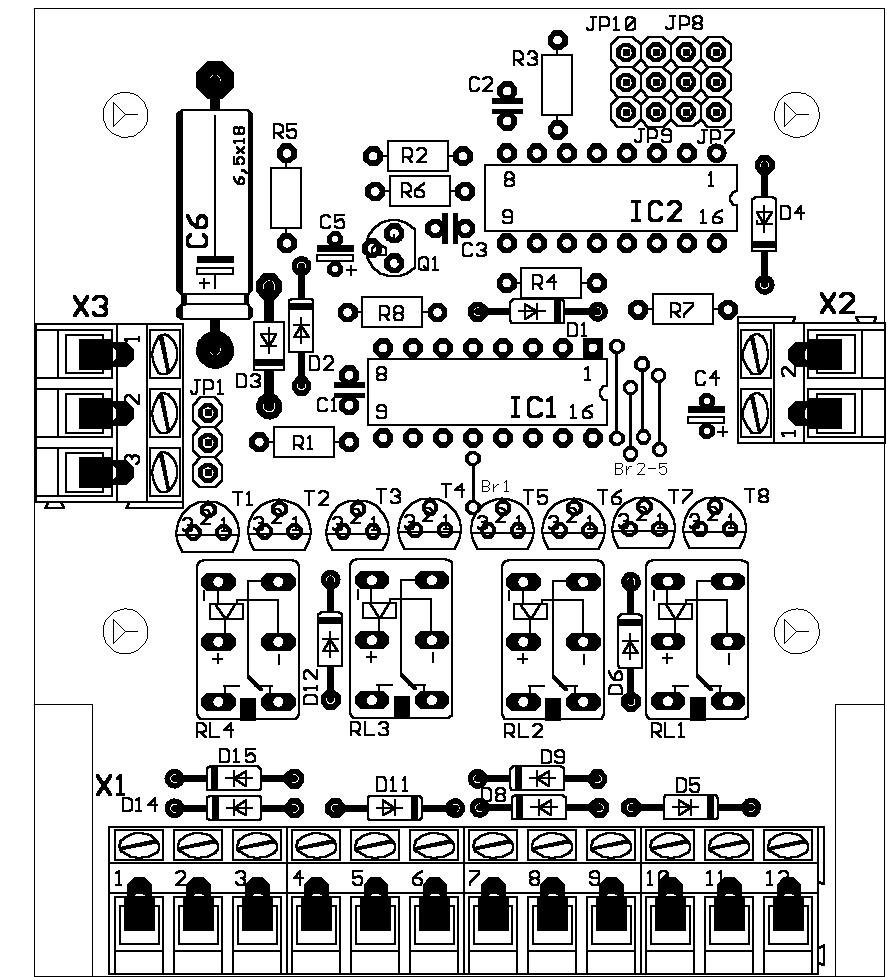 Bestückungsplan - PCB layout Plan d implantation