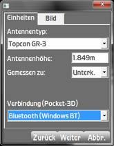 GR3 Bei Verwendung eines HiPer+ wählen Sie: Topcon HiPer Plus Bei Verwendung eines HiPer Pro mit ext.