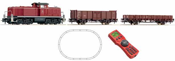 : 51262 149,00 1 diesel locomotive series 290 of the DB 1 freight car 1 gondola car 1 multimaus 1 x-bus-amplifier, 1 plug-in power supply 12 R3 curves, 4 G200 straight track elements Digital Starter