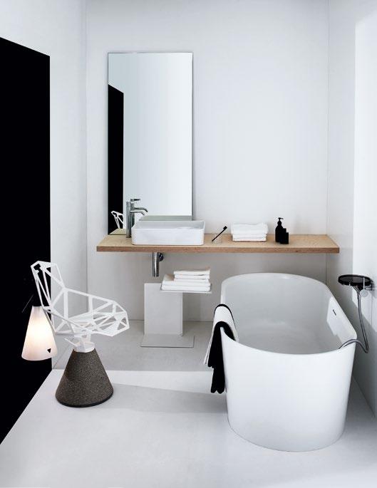 area; wall-hung toilet, rimless; wall-hung bidet BOUTIQUE Drawer