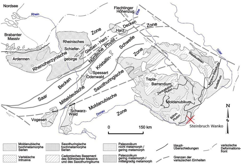 Geologischer Überblick 15 2. Geologischer Überblick Die Böhmische Masse bildet in Österreich die südlichste Einheit der Varisziden (Abbildung 1).