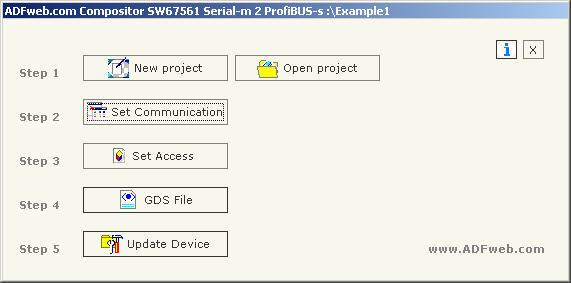 3.3. Projektierung erstellen Führen Sie das Programm Compositor SW67561 aus.