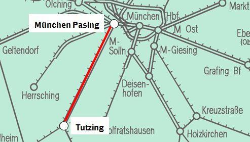 Bündel 07.20.0016 - Pasing - Tutzing Lage im Netz Die wichtigsten Bauarbeiten Gleiserneuerung mit BR, PSS und TE München Pasing Tutzing und Starnberg Gl 1, 2 und 4 (ca.