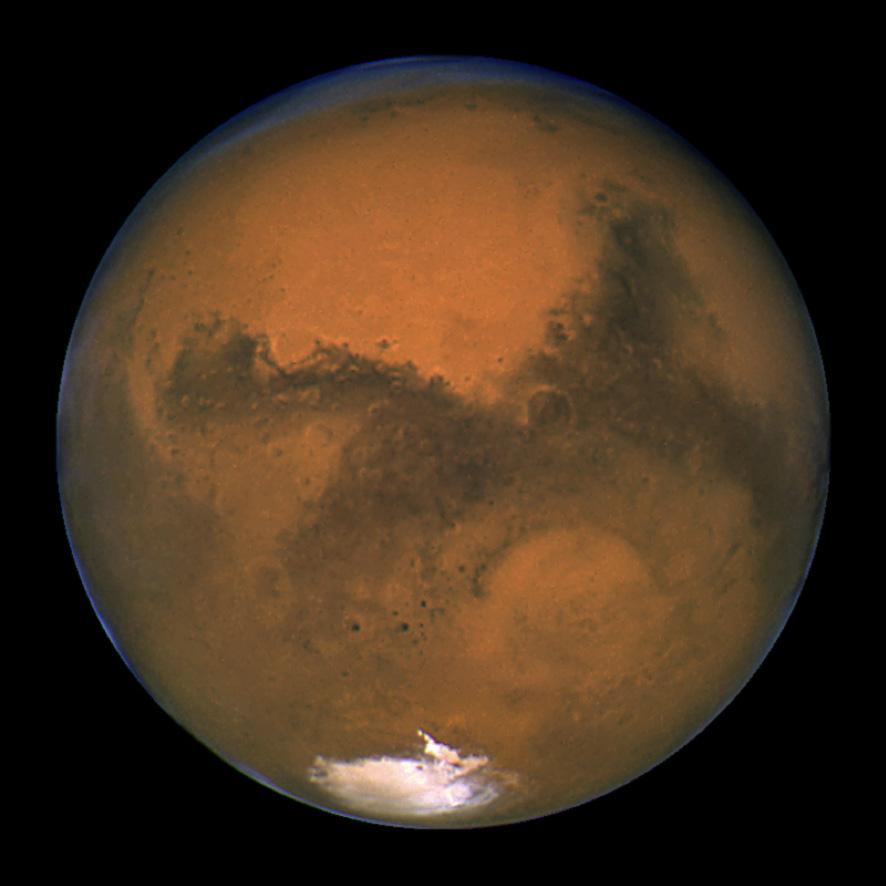 Mars Abb. 15 Mars (Quelle: NASA, J. Bell (Cornell U.) and M.