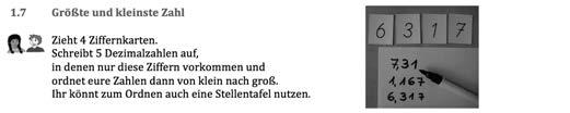 Handreichungen Baustein D2 B Ich kann Dezimalzahlen vergleichen und der Größe nach ordnen 0,3 < 0,5 127 1.