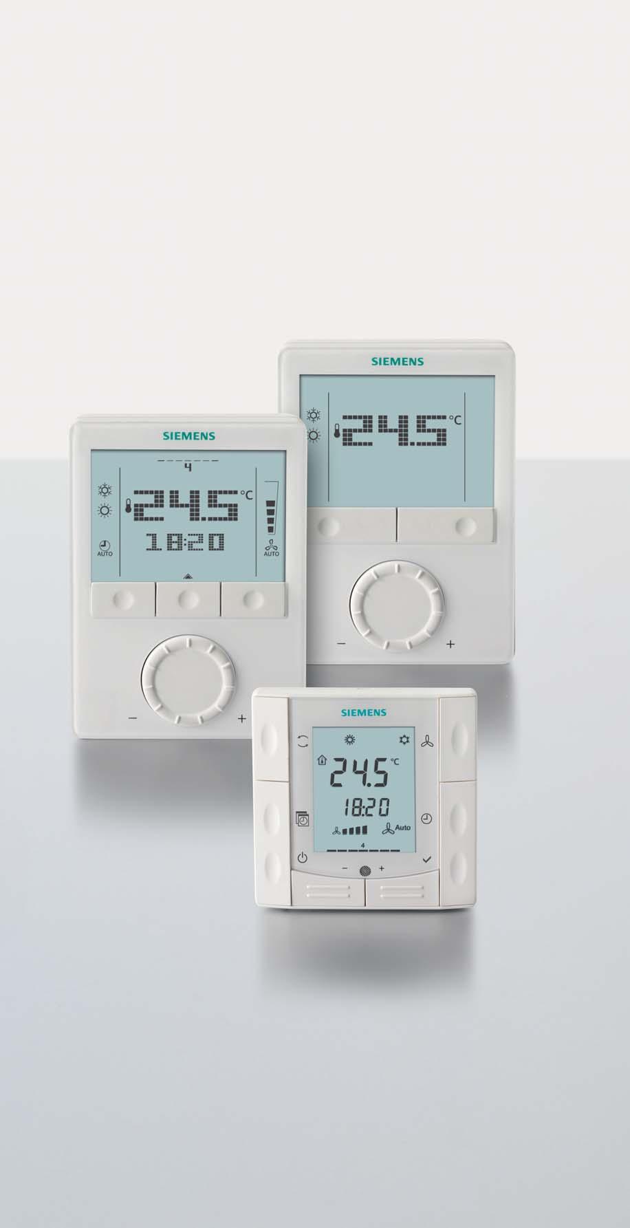 Izbové termostaty RDG individuálna rôznorodosť s energetickou efektívnosťou Nové izbové termostaty pre fan-coilové jednotky a univerzálne aplikácie s moderným dizajnom.