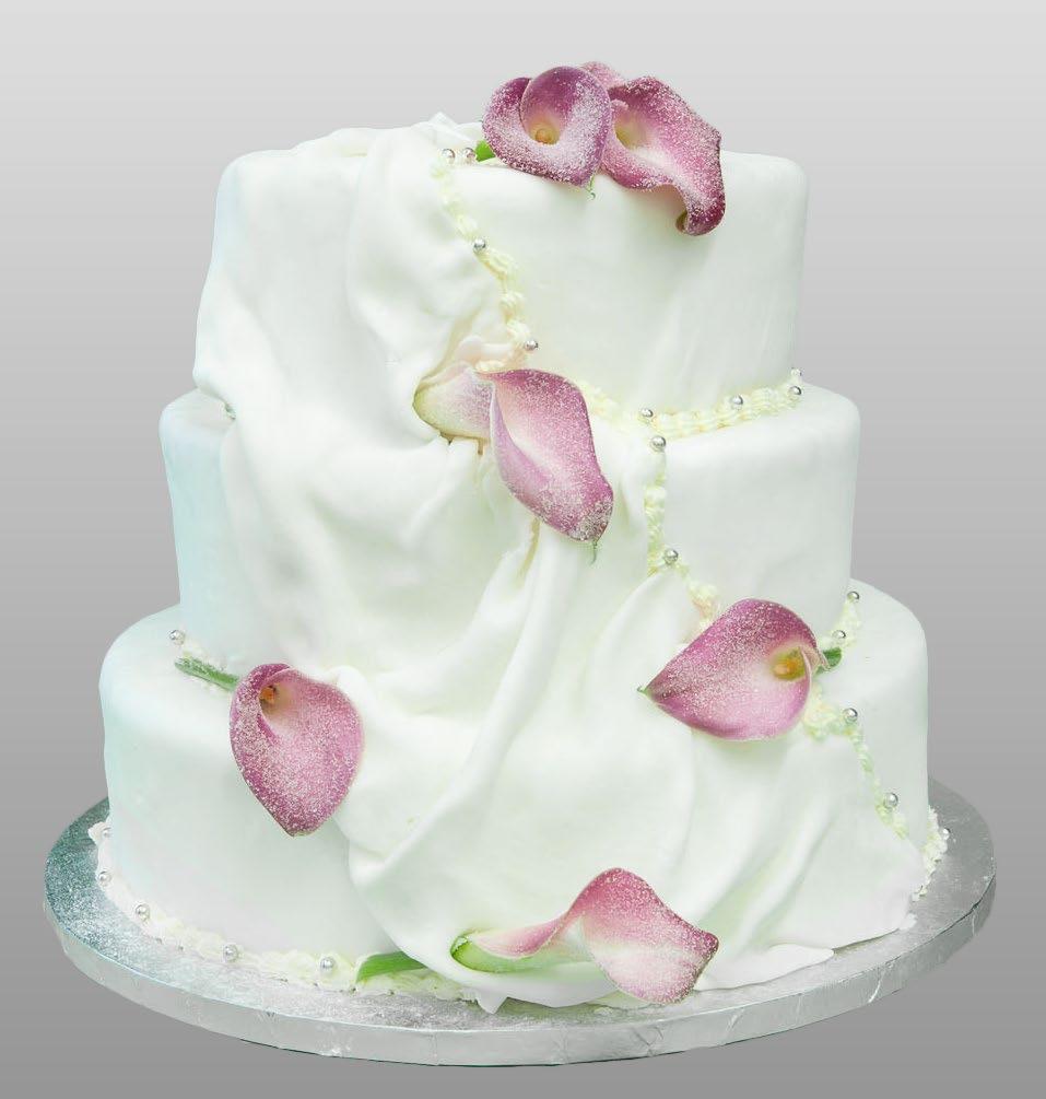 46 Hochzeitstorte 3-Stock-Torte mit