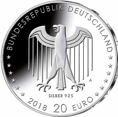 140.000 Stück (einschl. der Münzen für das Jahresset 2018); Stempelglanz: ca. 900.000 Stück Peter Behrens (1868 1940) Pionier des Industriedesigns Peter Behrens war zu Beginn des 20.