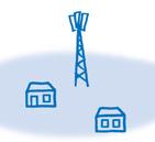 Die einzelnen Funkzellen stehen über Richtfunk oder Kabel mit einer zentralen Funkvermittlungsstation in Verbindung.