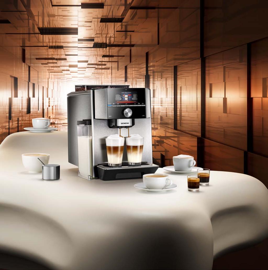 Für ganz individuellen Kaffeegenuss: Die Technik der EQ.9 Gerätereihe Die Geschmacks-Vorteile. Maximales Aroma durch ideale Brühtemperatur: sensoflow System.