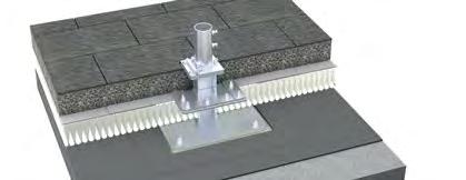 Gesamthöhe wird auftragsbezogen ebenerdig zum Flachdachboden festgelegt, Dübelplatte 50 x 50 cm. Oberteil abschraubbar, feuerverzinkt, Gewicht ca. 37 kg, inkl.