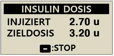 Bestätigen Sie mit. 3. Das BOLUS-MENÜ zeigt die drei unterschiedlichen Bolus-Arten an. Wählen Sie DUAL BOLUS und bestätigen Sie mit 4. DUAL BOLUS zeigt die Bolus-Menge in Insulineinheiten an.