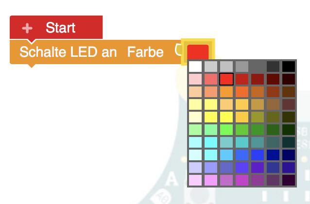 Befehl»Schalte LED an Farbe«angeknüpft ist (Abb. 19).