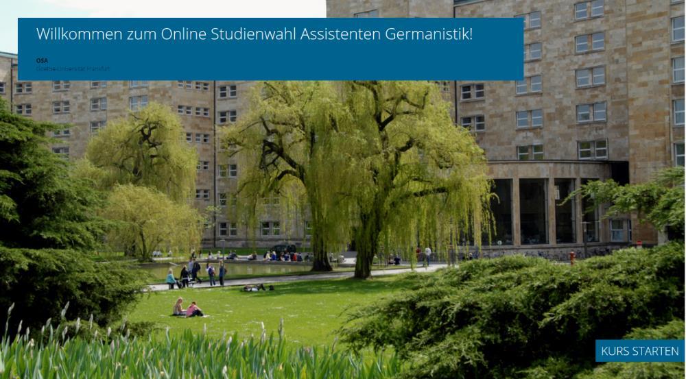 Informationen OSA Für wen: Personen, die sich für ein Studium an der Goethe-Uni interessieren Wie: Fachspezifisch Wo: www.osa.uni-frankfurt.