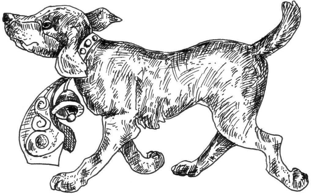 Fips Ein kleiner Hund mit Namen Fips erhielt vom Onkel einen Schlips aus gelb und roter Seide. Die Tante aber hat, o denkt, ihm noch ein Glöcklein drangehängt zur Aug - und Ohrenweide.