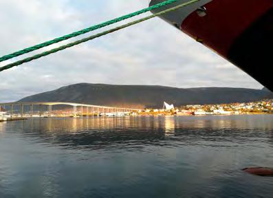 000 m hohe Gebirgskette, am Horizont abzeichnet, hat Ihr Schiff bereits die schöne Helgelandküste passiert und ist nach Bodø durch den Vestfjord gefahren.