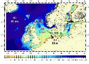 Auflösung des Zirkulationsmodells 24.06.2013 von Dominik Rupp 7 In der Nähe der Deutschen Bucht Gitterabstand von 0,9 km in 3D Auflösung.