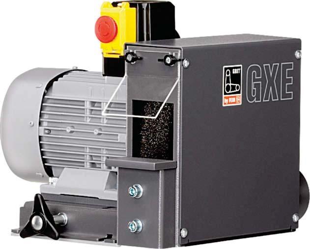 Entgratmaschine GRIT GXE Entgratmaschine für Handwerk und Industrie Zum Entgraten von Metall-Rohren, -Profilen, -Flachmaterialien bis zu einer Werkstückbreite von 75 mm Robuster Drehstrom-Motor