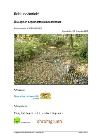 Ausgewählte Vorhaben/Projekte Ökologisch begründetes Mindestwasser (82-0270-90782/2015)