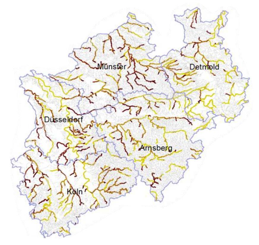 Bestimmung des kumulativen Abwasseranteils für Fließgewässer in NRW Bestimmung des kumulierten Abwasseranteils ausgehend von kommunalen Kläranlagen für 22.