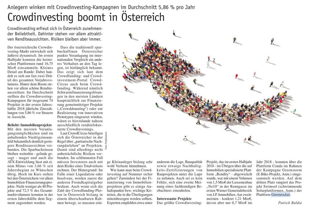 Crowdinvesting boomt in Österreich
