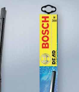 AUTOTEILELAND 2016/2017 SCHEIBENWISCHER Bosch Heckwischer TWIN Das Rear Heckscheiben-Wischer-Programm von Bosch besteht aus: Flachblatt-Wischern Konventionelle Metallbügel-Wischern