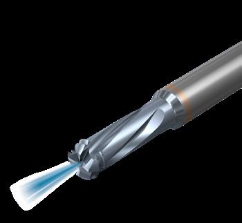 Löchern Für Schaftdurchmesser 8, 10 und 12mm werden Werkzeuge mit Kühlmittelbohrung angeboten Gewindelängen: 2xDo und 2.
