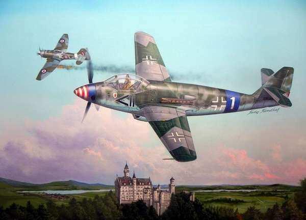752849 02849 1/48 German Messerschmitt Me509 Fighter.