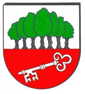 Gemeinde Siebenbäumen 12.05.1995 Von Silber und Rot geteilt.