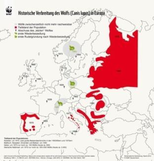 I.1. Verbreitung und Schutz des Wolfes in Europa Bis Ende des 18. Jh.