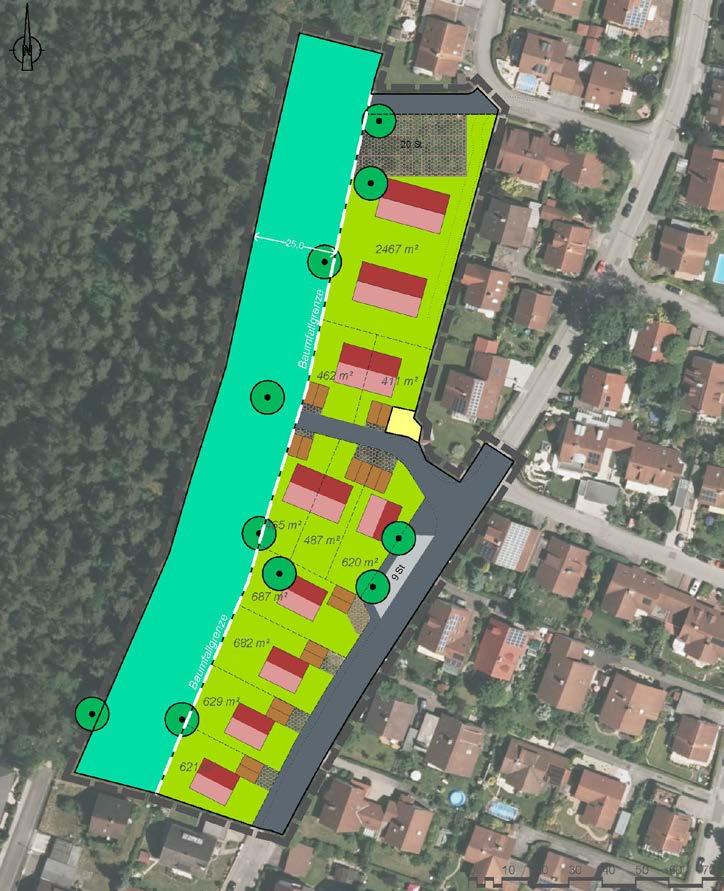 Vorstellung Planentwurf Nutzungsvorschlag Straßenraum (1.964 m² // 12,7%) öffentliche Stellplätze 157 m² // 0,1%) private Grundstücksfläche (7.