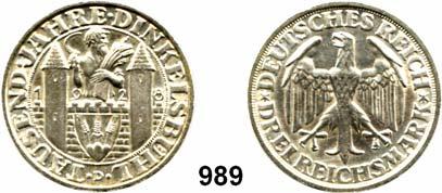 .. Vorzüglich 75,- 994 341 5 Reichsmark 1929 A Hindenburg - Schwurhand.