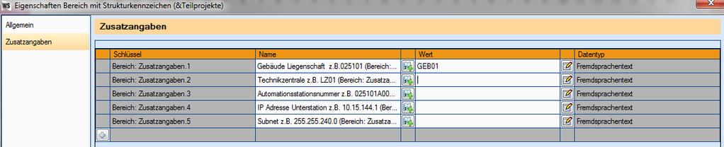 Datenpunkt-Adressierungsschlüssel