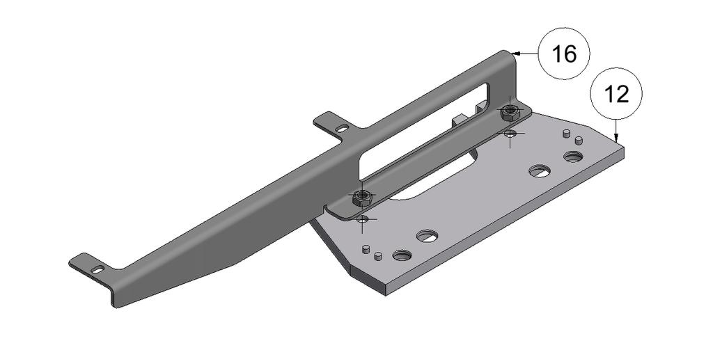 Mark the position of the 2 holes on the clamping bracket (12). 4. Hold the bracket for the mountable vernier scales again on the Y-axis (16) and check the position of the holes. 5.