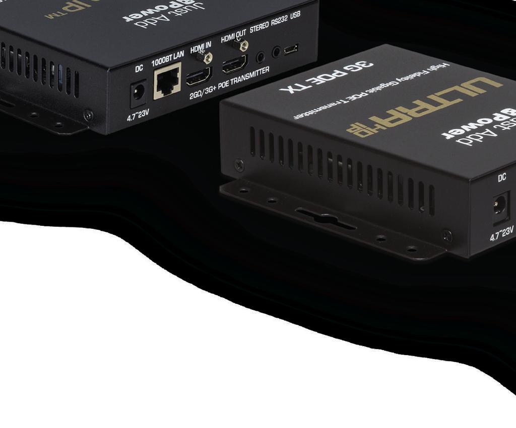 Just Add Power AV-Signalverteilung über herkömmliche IP-Netzwerke Just Add Power gehört zu den weltweit führenden Herstellern von HDMI over IP basierten Videoswitching-Lösungen.