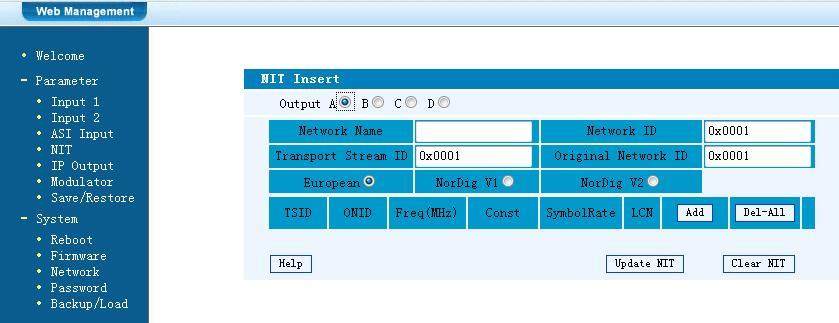 All Input / All Output: To select all the input/output programs with one-time clicking.