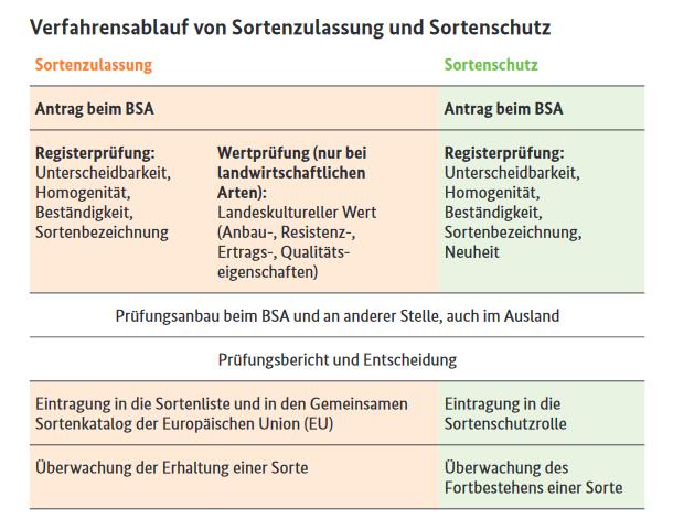 Begriffe 3: Sortenschutz und Sortenzulassung Sortenschutz: Privates Schutzrecht, das das geistige Eigentum des Züchters schützt (geregelt durch SortG) Sortenzulassung: Voraussetzung für die