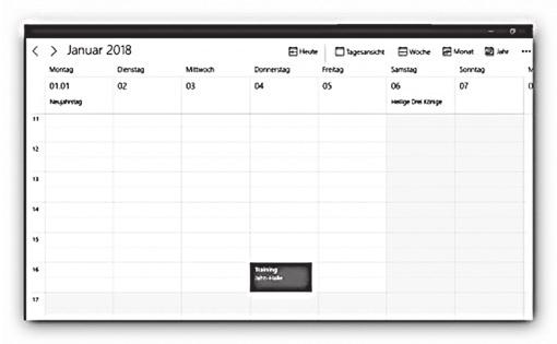Die Programme: Der Kalender Mit der Kalender-App hast du alle deine Termine im Blick.