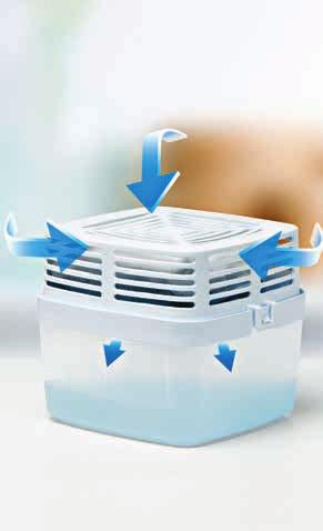Luftentfeuchter verringern den Grad der relativen Luftfeuchtigkeit in geschlossenen Räumen.